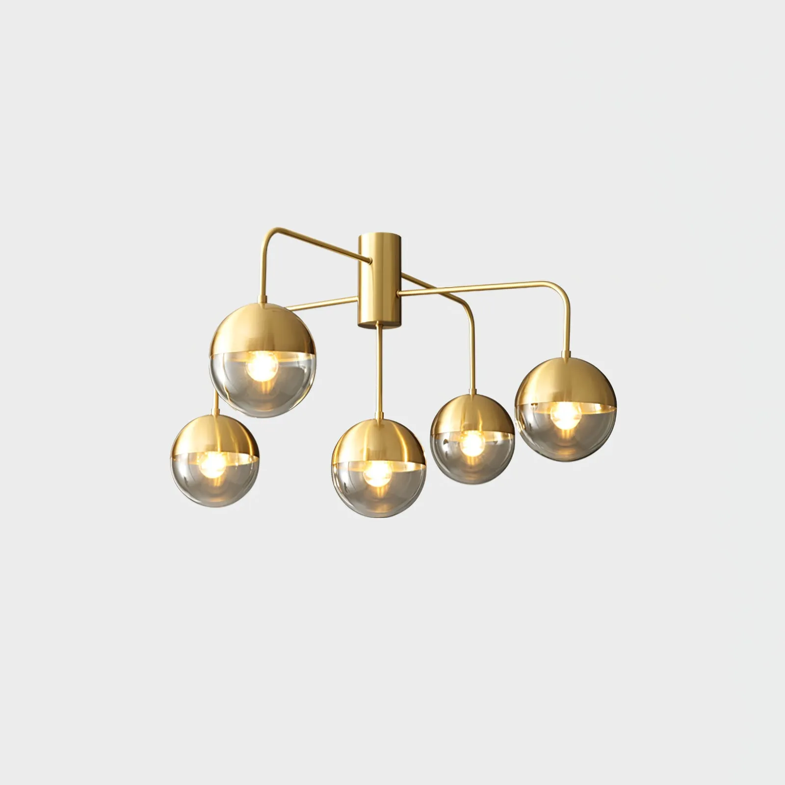 Brass Globulars Ceiling Lamp