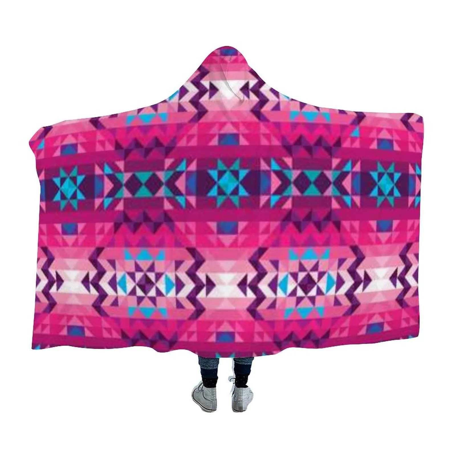 Bright Wave Hooded Blanket