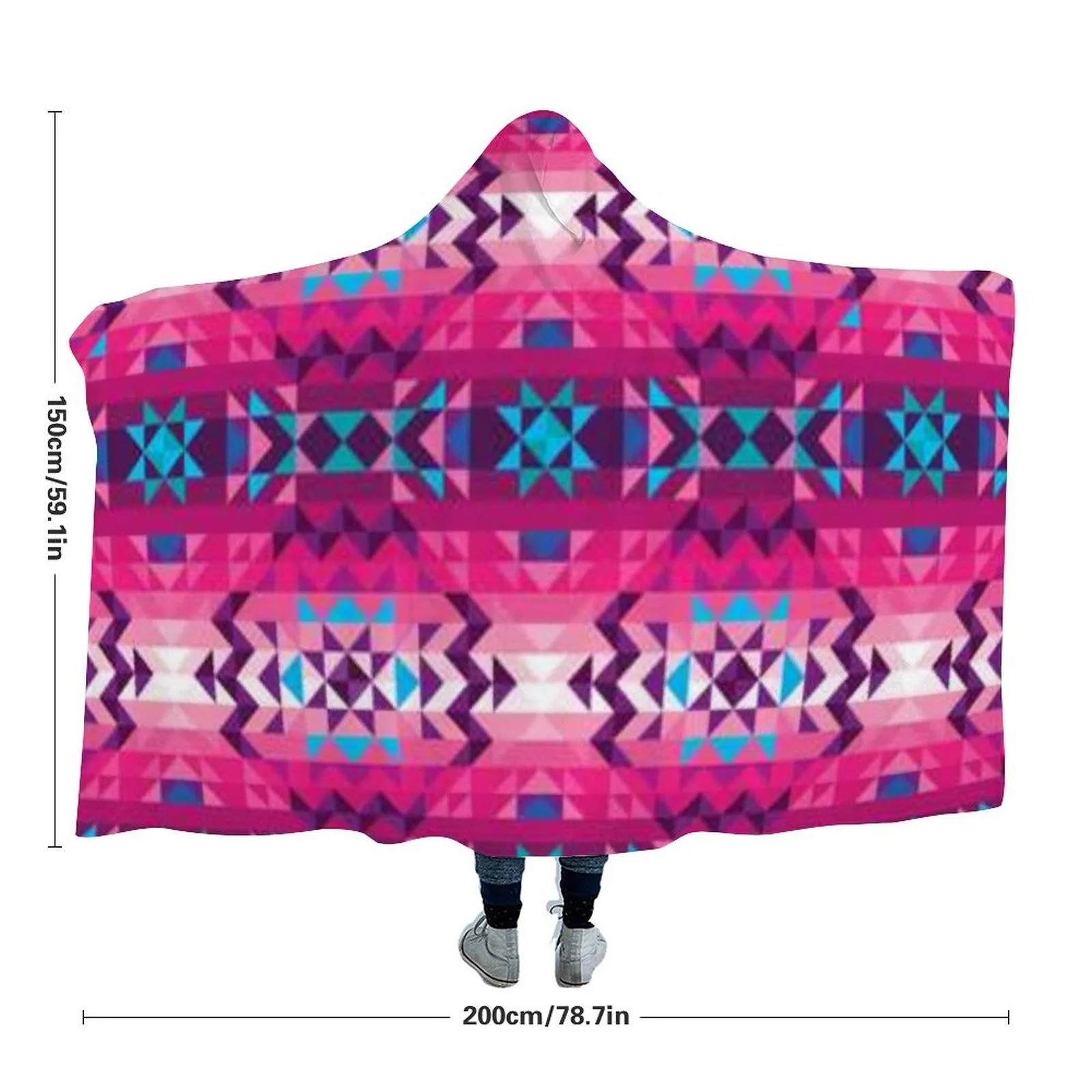 Bright Wave Hooded Blanket