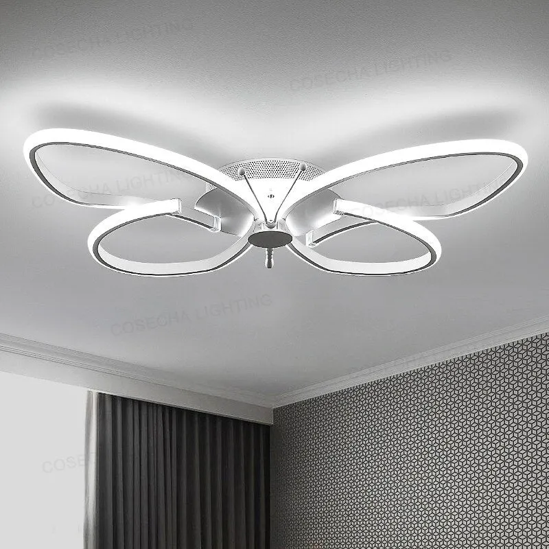 Butterfly Led Ceiling Light Modern White Color Ceiling Lamps In Kitchen Kids Bedroom Dining Room Dimmable Children Ceiling Lamp