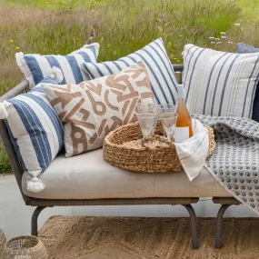 Cabana Blue Stripe 20" Square Indoor/Outdoor Pillow