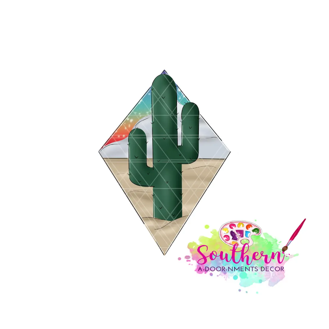 Cactus Scene Template & Digital Cut File