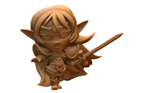 Capsule Chibi - High Elf Fighter - Deedlit