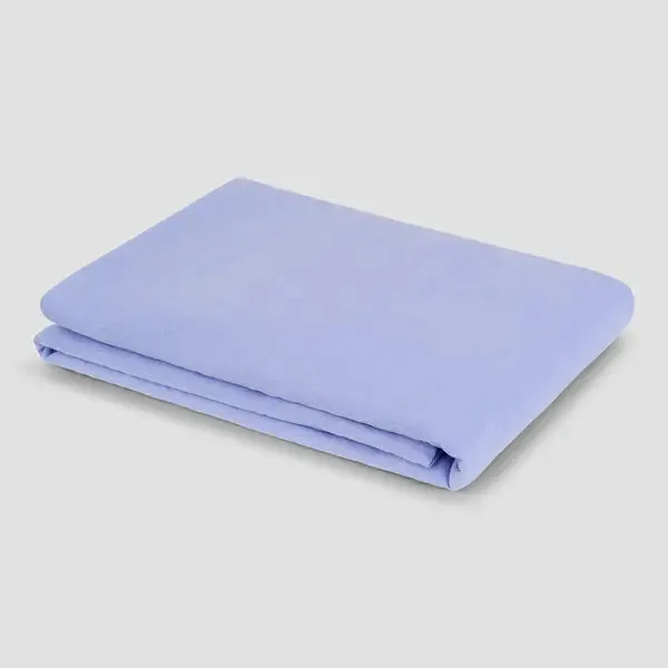 Celeste Blue Cotton Linen Blend Duvet Cover