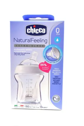 Chicco Feeding Bottle Natural Feeling Glass 0  Months