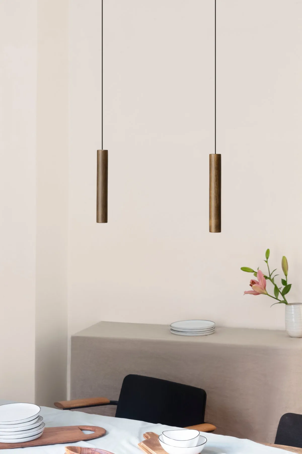 CHIMES Oak LED Pendant Light