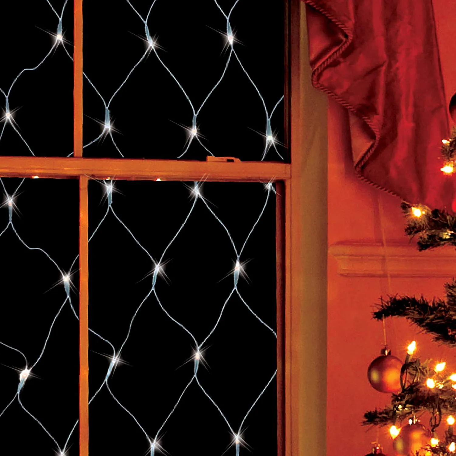 Christmas Decorations 108 LED Bright White net lights, Indoor Outdoor