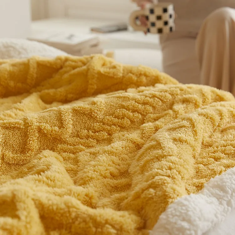 Chunky Knit Blanket, Fuzzy Throw Blanket, Cozy Blanket for Bed