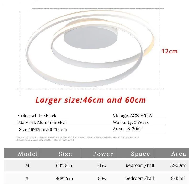 Circular Spiral LED Surface Mounted Ceiling Lights