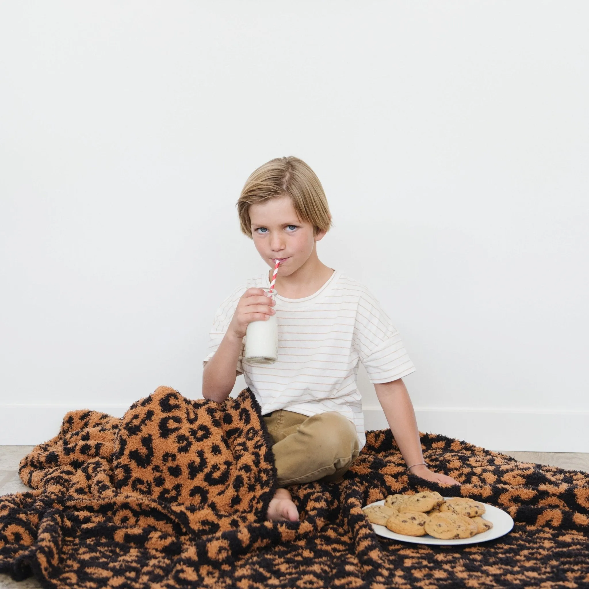 CLASSIC LEOPARD DOUBLE-LAYER BAMBONI TODDLER BLANKET