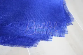 Cobalt Blue Burlap Blanket Photography Prop