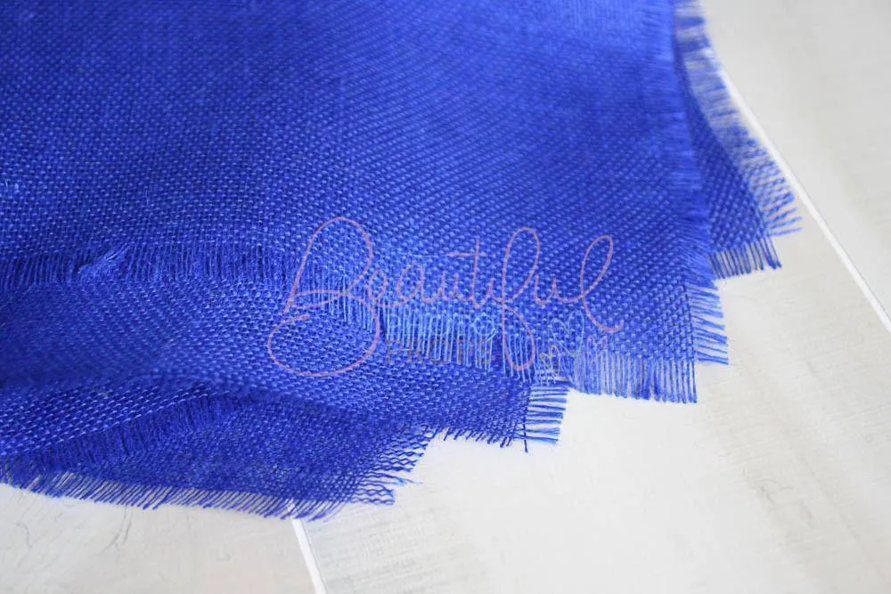 Cobalt Blue Burlap Blanket Photography Prop