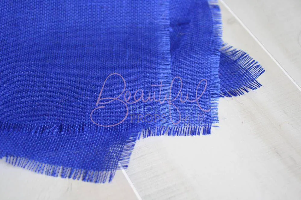 Cobalt Blue Burlap Blanket Photography Prop