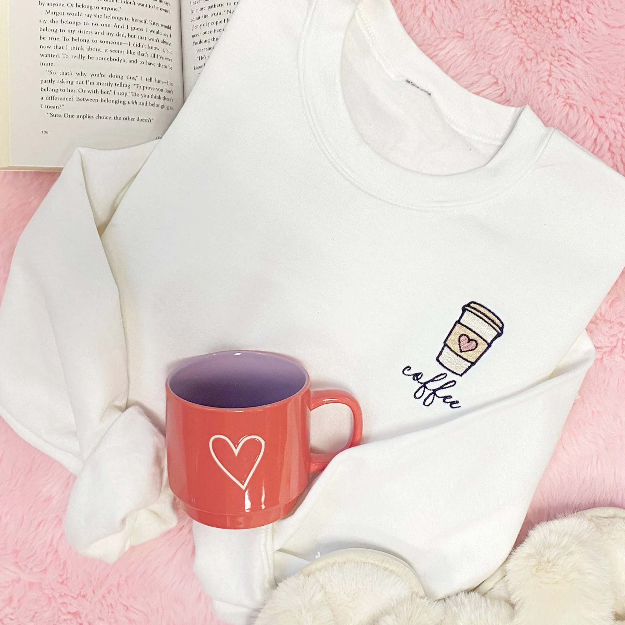 Coffee Lover Embroidered Gemma Sweatshirt