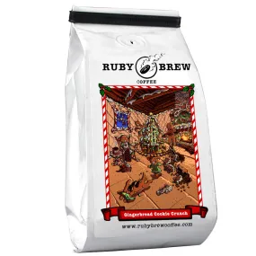 Coffee Whole Bean 16 oz Gingerbread Cookie Crunch Cinnamon Ginger Medium Roast