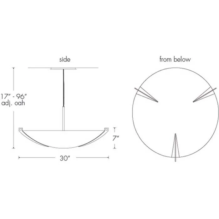 Compass 11202-30-SM Indoor/Outdoor Stem Mount Pendant By Ultralights Lighting