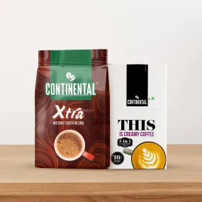 Continental Xtra Instant Coffee 200g Pouch   Continental This Creamy 3-in-1 Premix Coffee Powder - Single Box ( 18g*10 Sachets )