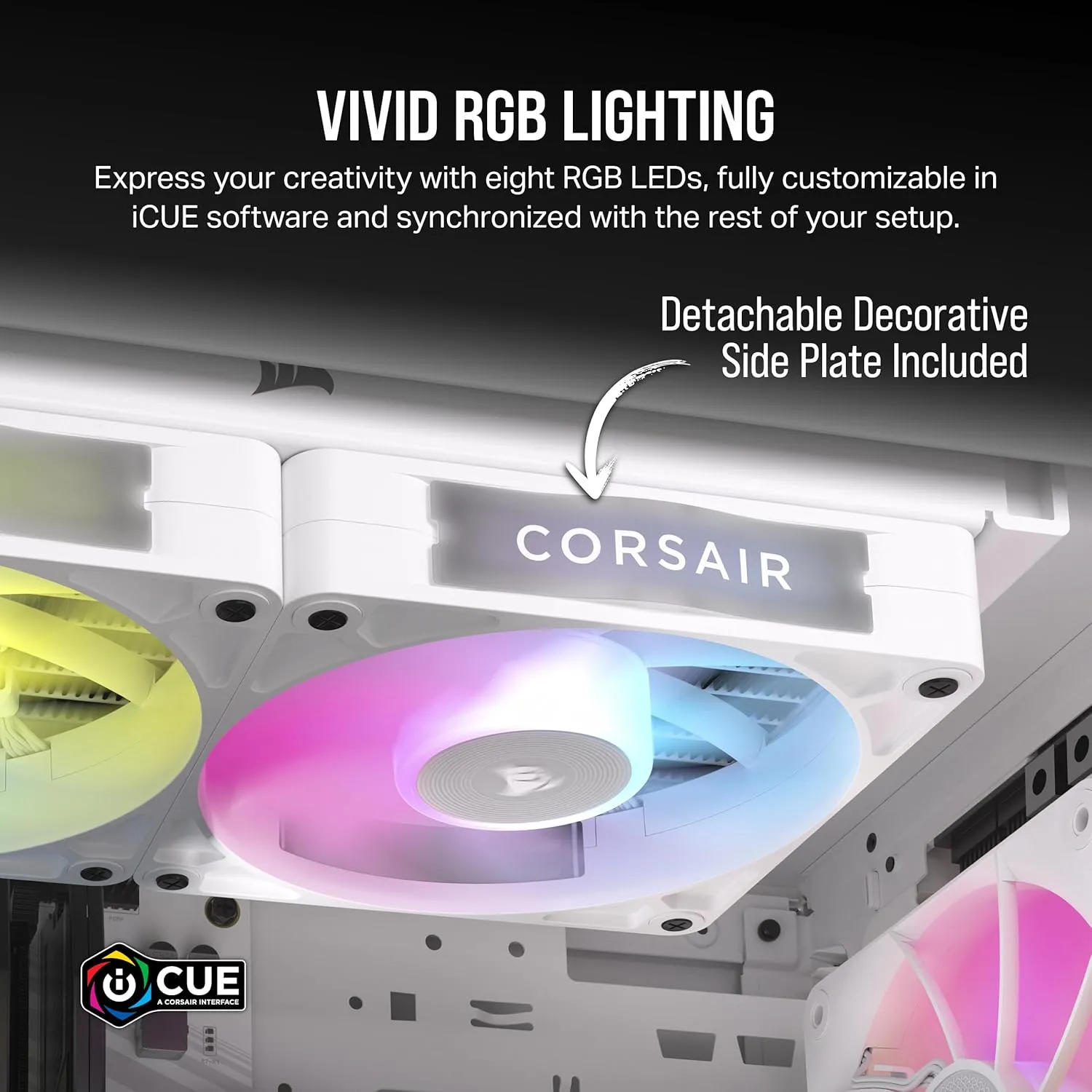 Corsair iCUE LINK RX140 RGB Starter Kit 140mm PWM 風扇 - White 白色 (2件裝) CO-9051024-WW