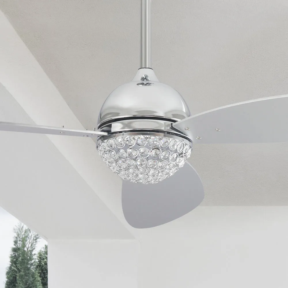 Corvin Smart Ceiling Fan with Integrated LED Light and Remote 52 inch