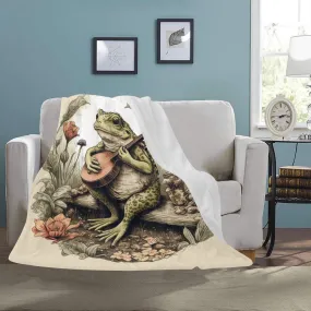 Cottagecore Frog Blanket Ultra-Soft Micro Fleece Blanket 50" x 60"