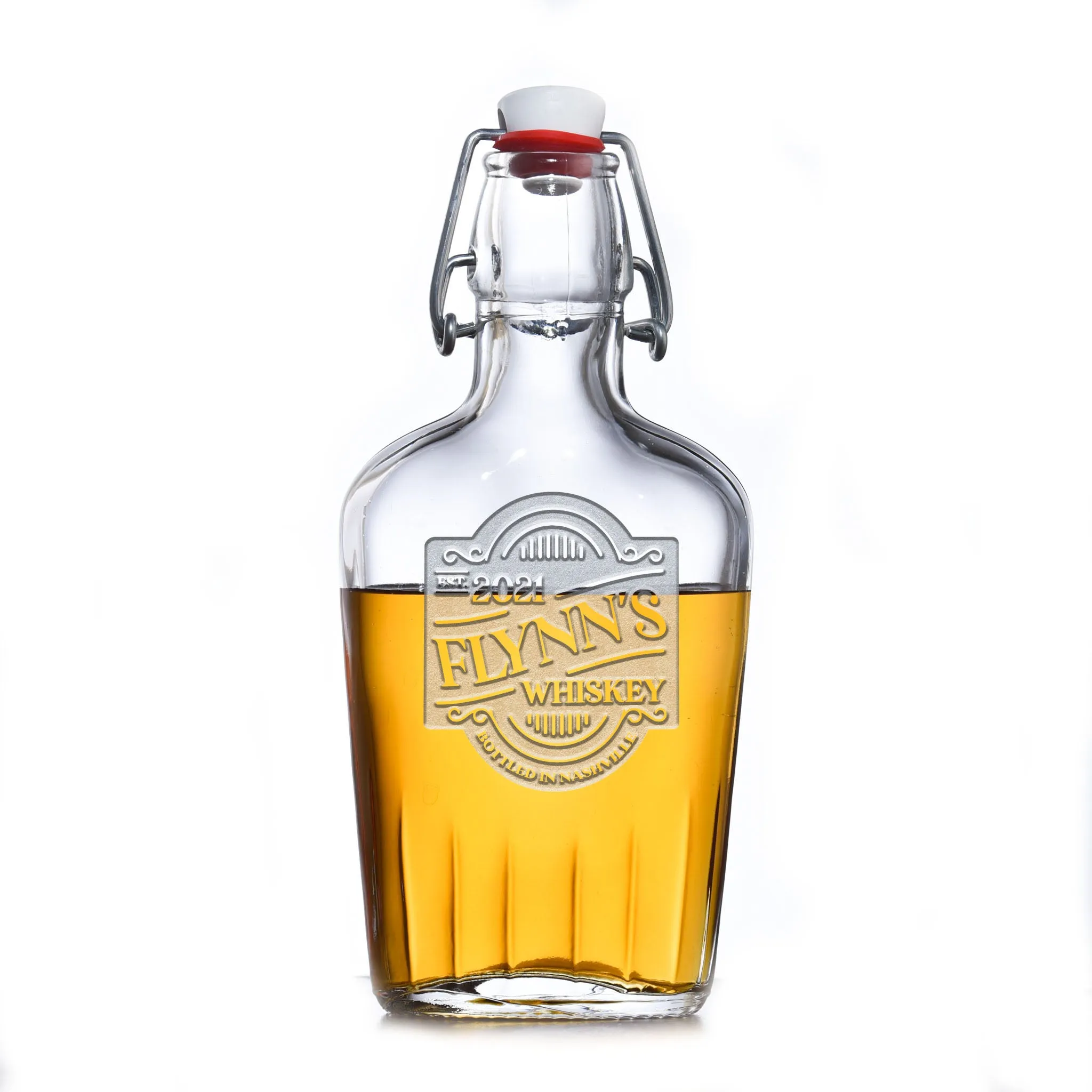 Custom Whiskey Bottle Label Flask