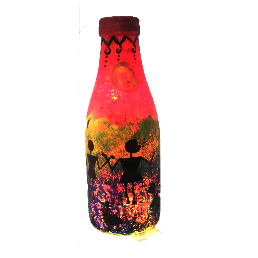 DancingGIrls - Upcycled Glass Bottle Art Work