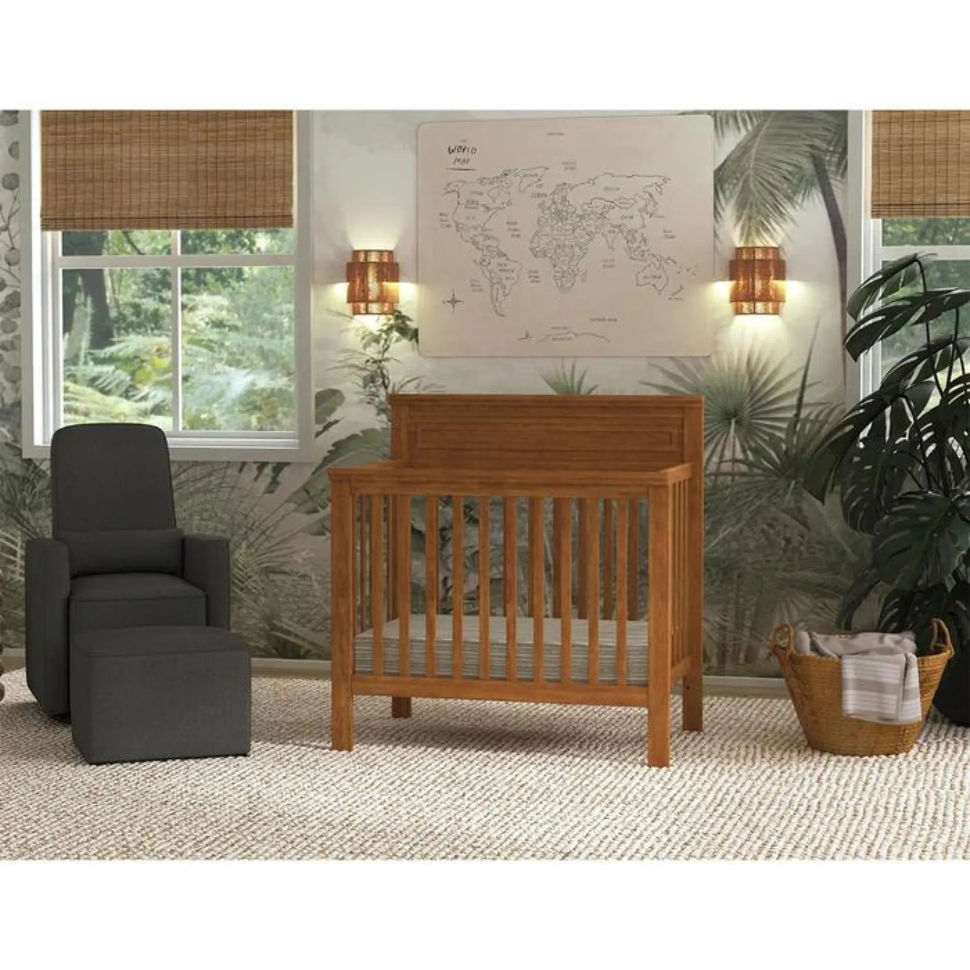 DAVINCI Autumn 4-in-1 Convertible Mini Crib - Chestnut