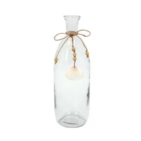 Decorative Bottle with Seashell Hanger