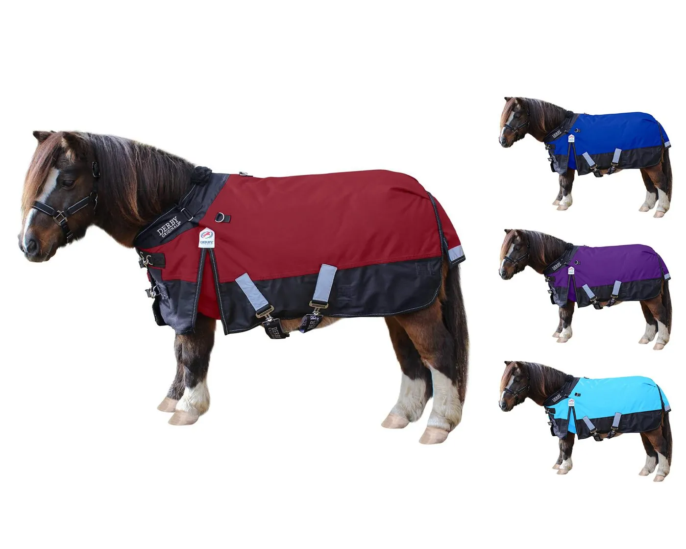 Derby Originals Nordic-Tough 600D Medium Weight Reflective Waterproof Winter Mini Horse Pony Turnout Blanket 200g with 1 Year Warranty