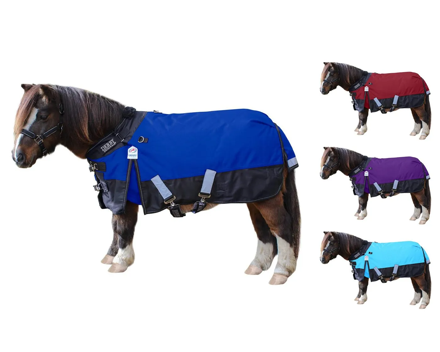 Derby Originals Nordic-Tough 600D Medium Weight Reflective Waterproof Winter Mini Horse Pony Turnout Blanket 200g with 1 Year Warranty