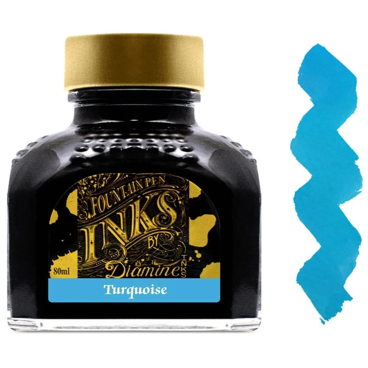 Diamine Fountain Pen Ink Bottle - 80 ml Turquoise | 7003