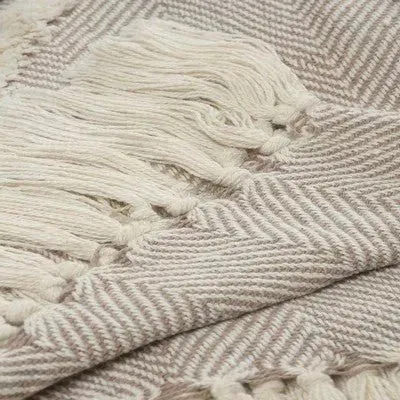 Diamond 80185BEI Beige Throw Blanket