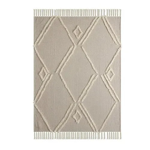 Diamond 80185BEI Beige Throw Blanket