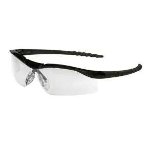 DL110 MCR Safety DL1 Series Safety Glasses, Clear Lens, TPR Black Temple