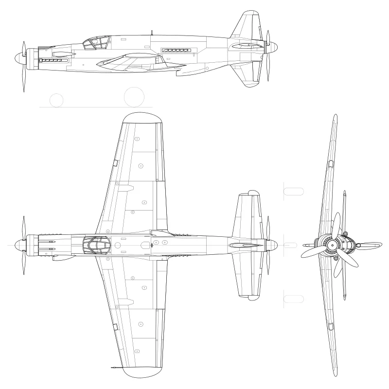 Dornier Do 335 Pfeil 1945, 1:72 Scale Model