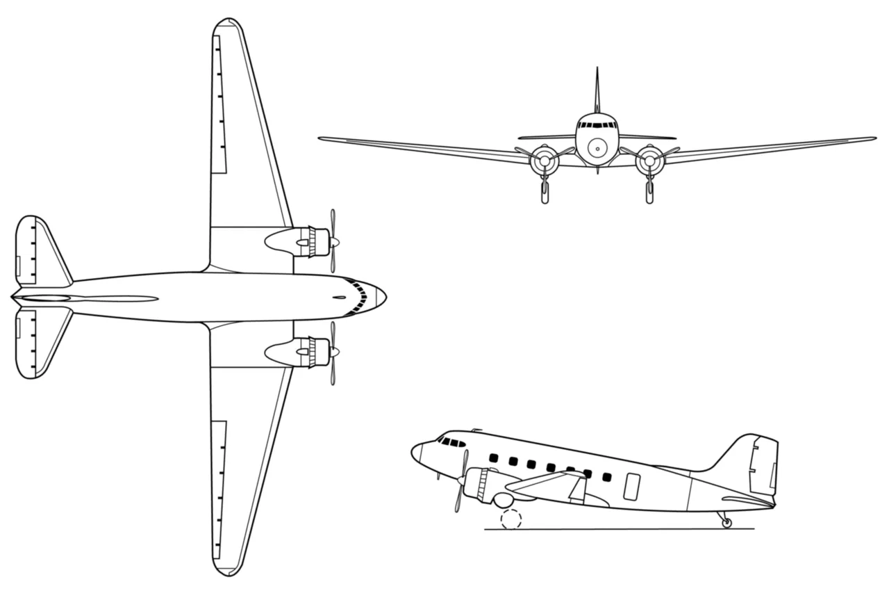 Douglas C-47 Dakota Royal Air Force 1:144 Scale Model