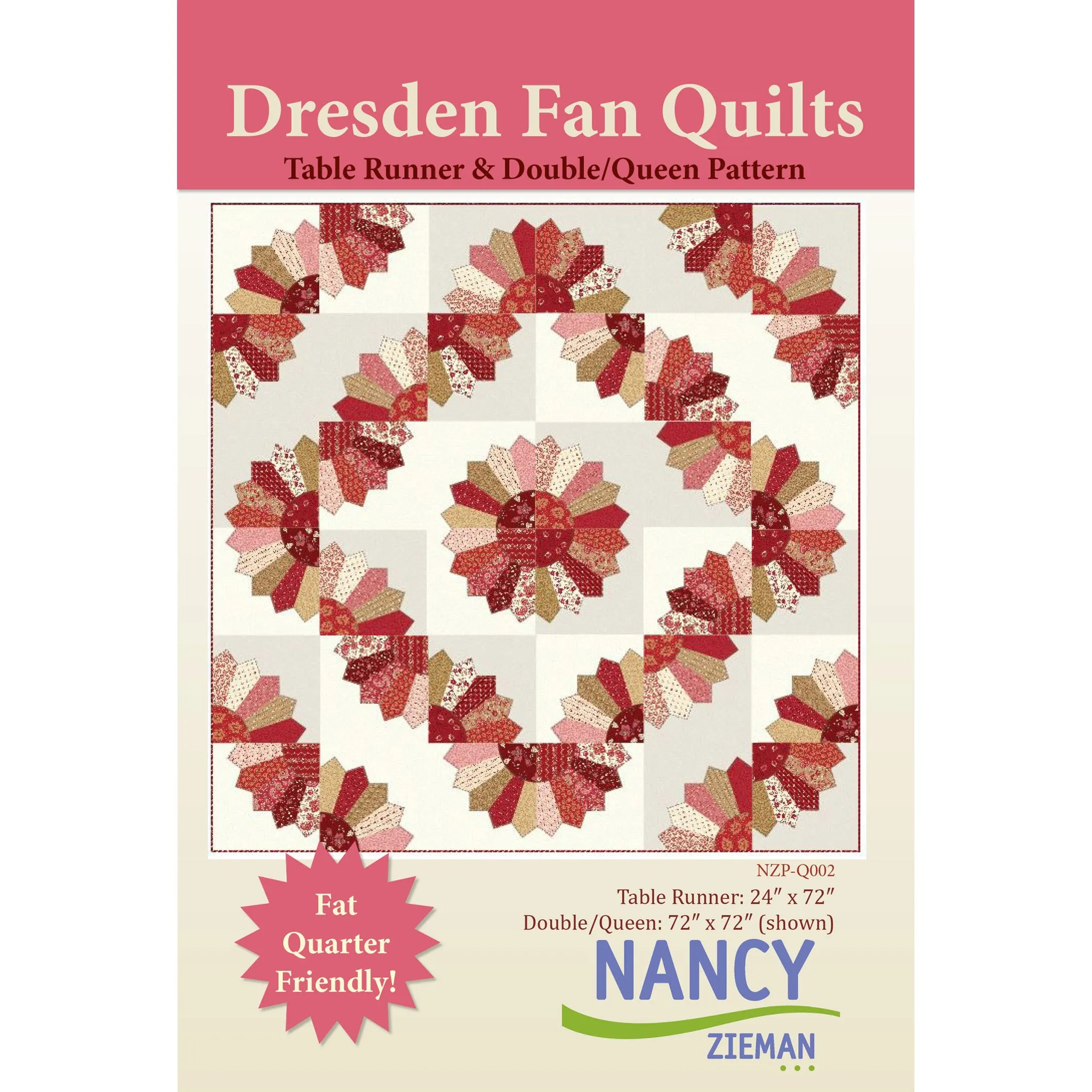 Dresden Fan Quilts Pattern NZP-Q002 - Paper Pattern