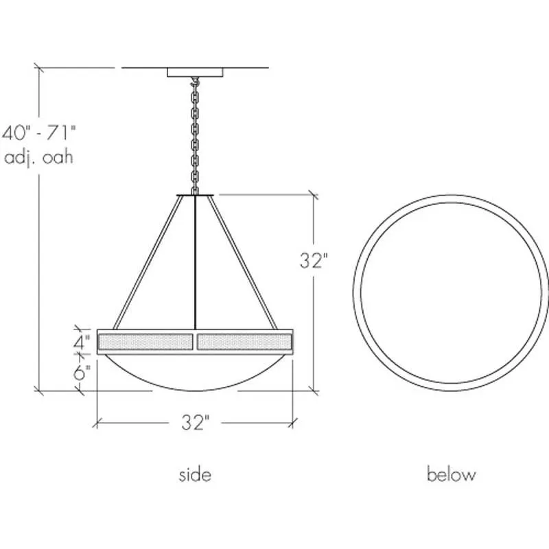 Duo 19435-32-CH Indoor/Outdoor LED Retrofit 120V Cable Hung Pendant By Ultralights Lighting