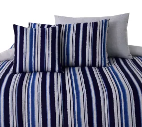 Duvet Cover-Blue Bold Lines