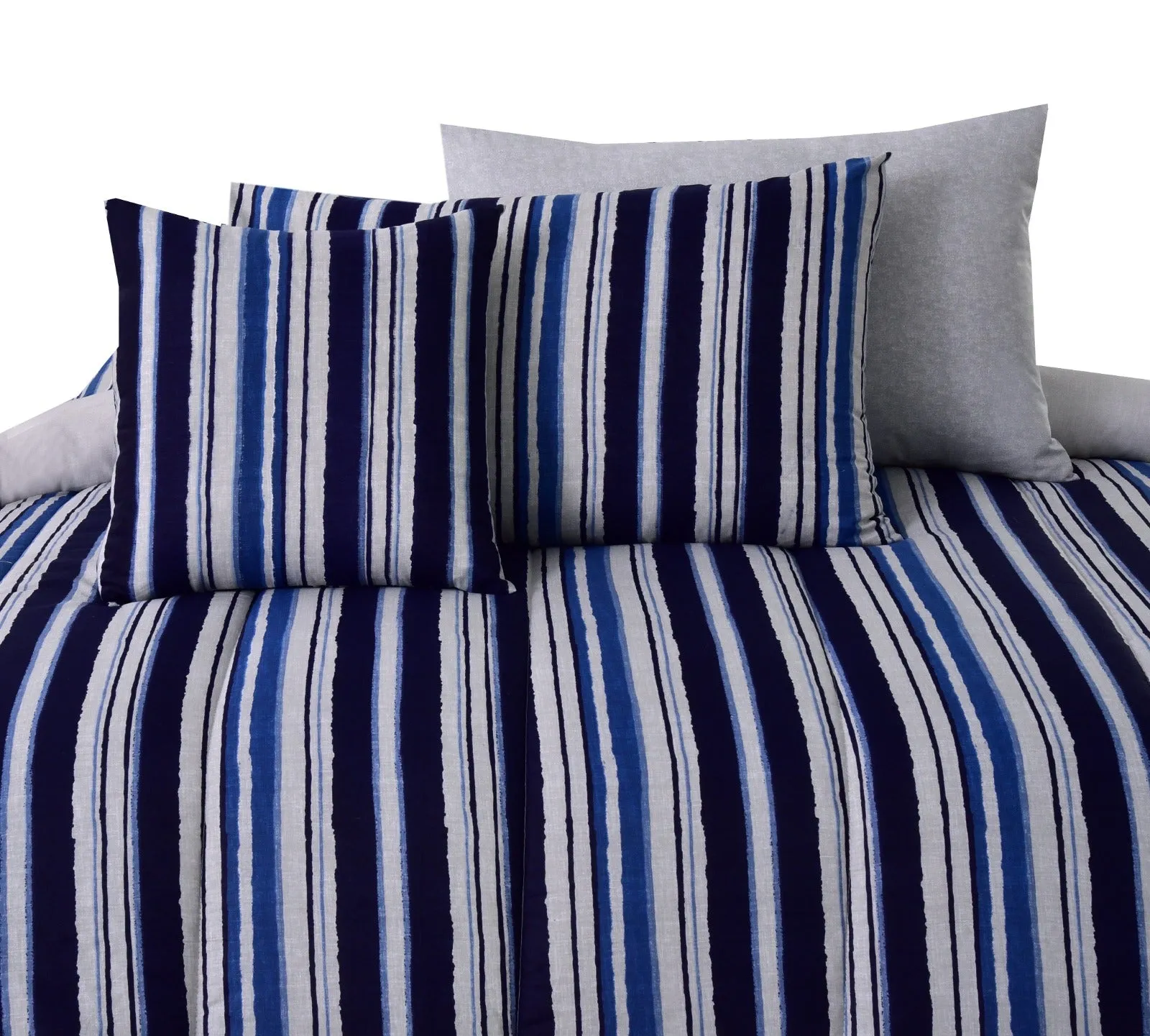 Duvet Cover-Blue Bold Lines