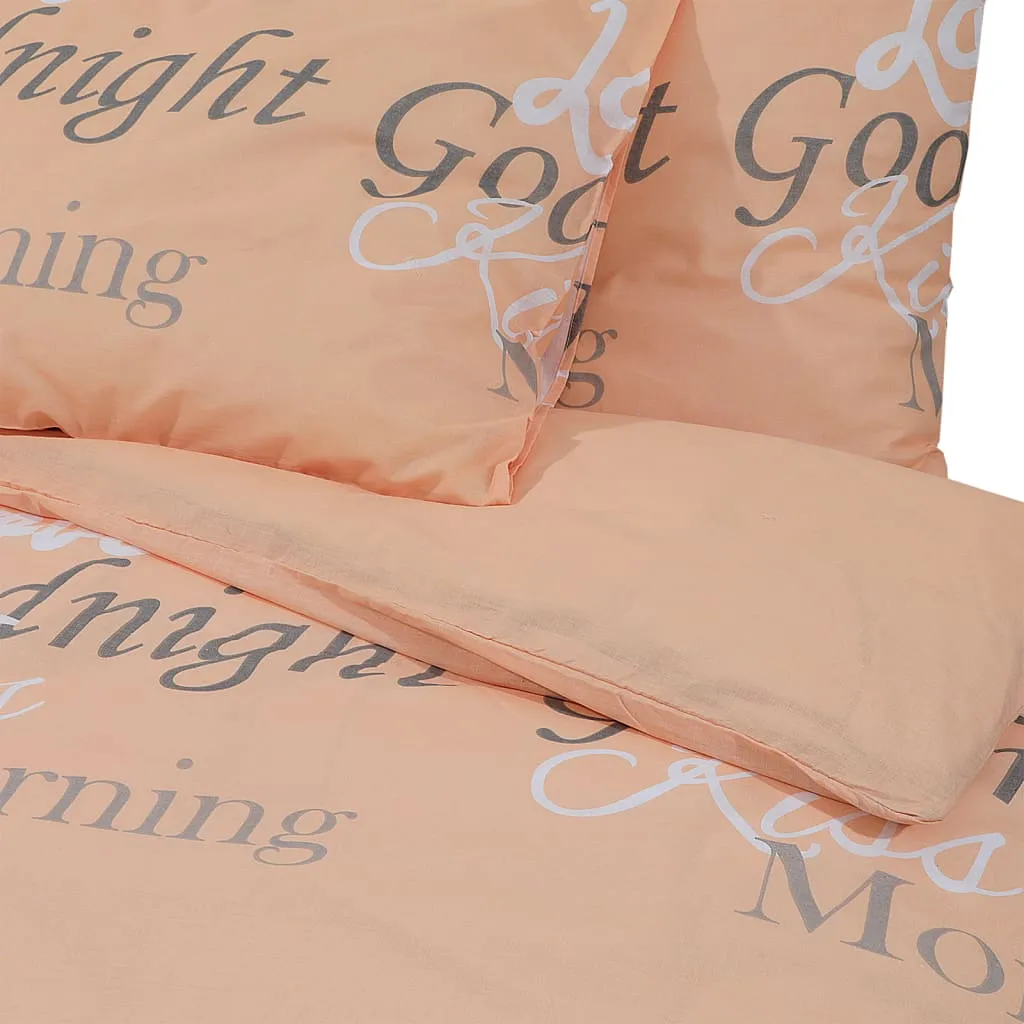 Duvet Cover Set Pink 240x220 cm Cotton