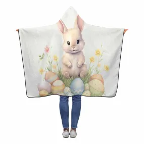 Easter Bunny Awd1342  Hooded Blanket 60"x50"