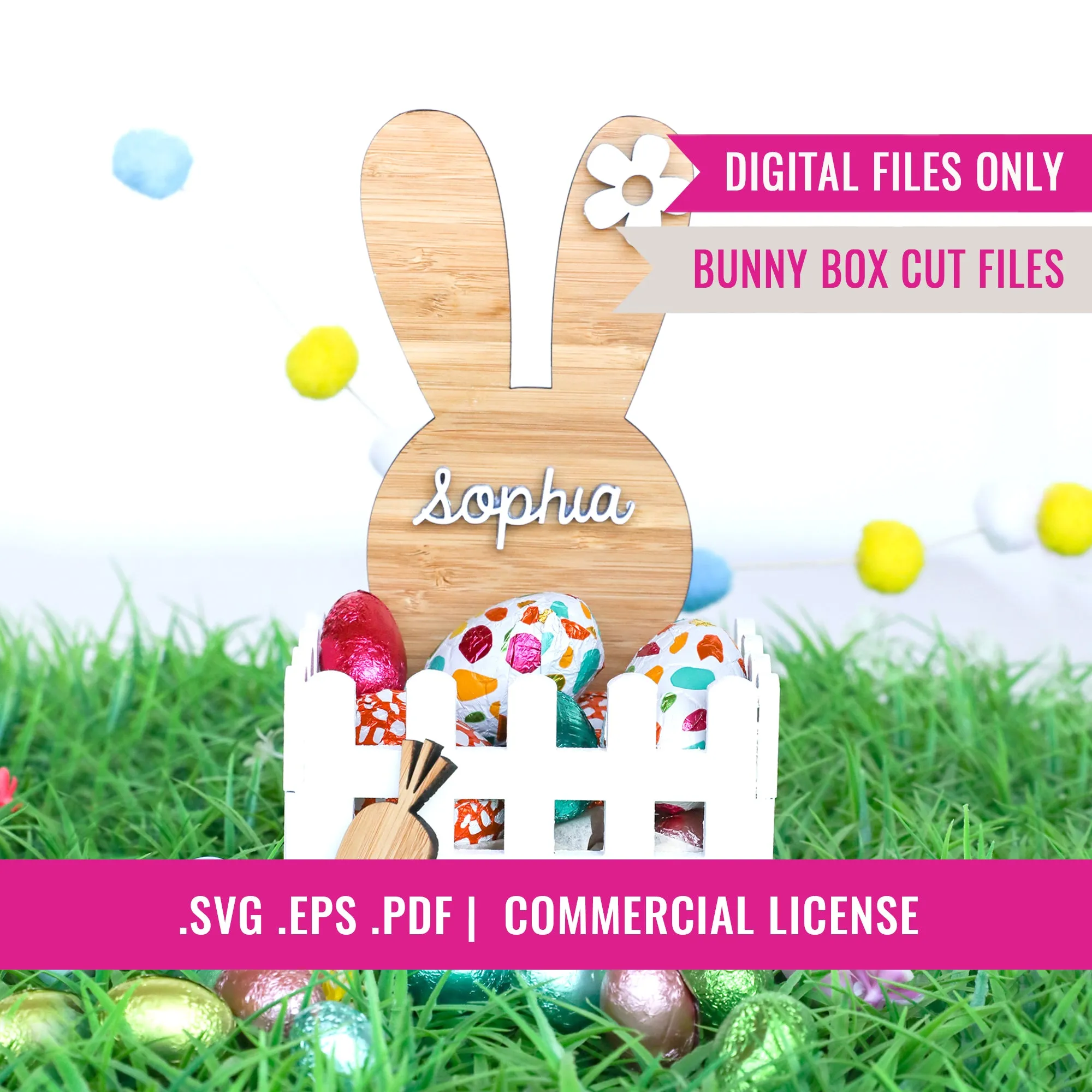 Easter Crate svg | Easter Bunny Egg Box svg | Digital Download, Glowforge file, SVG, EPS and PDF Files | Commercial Use