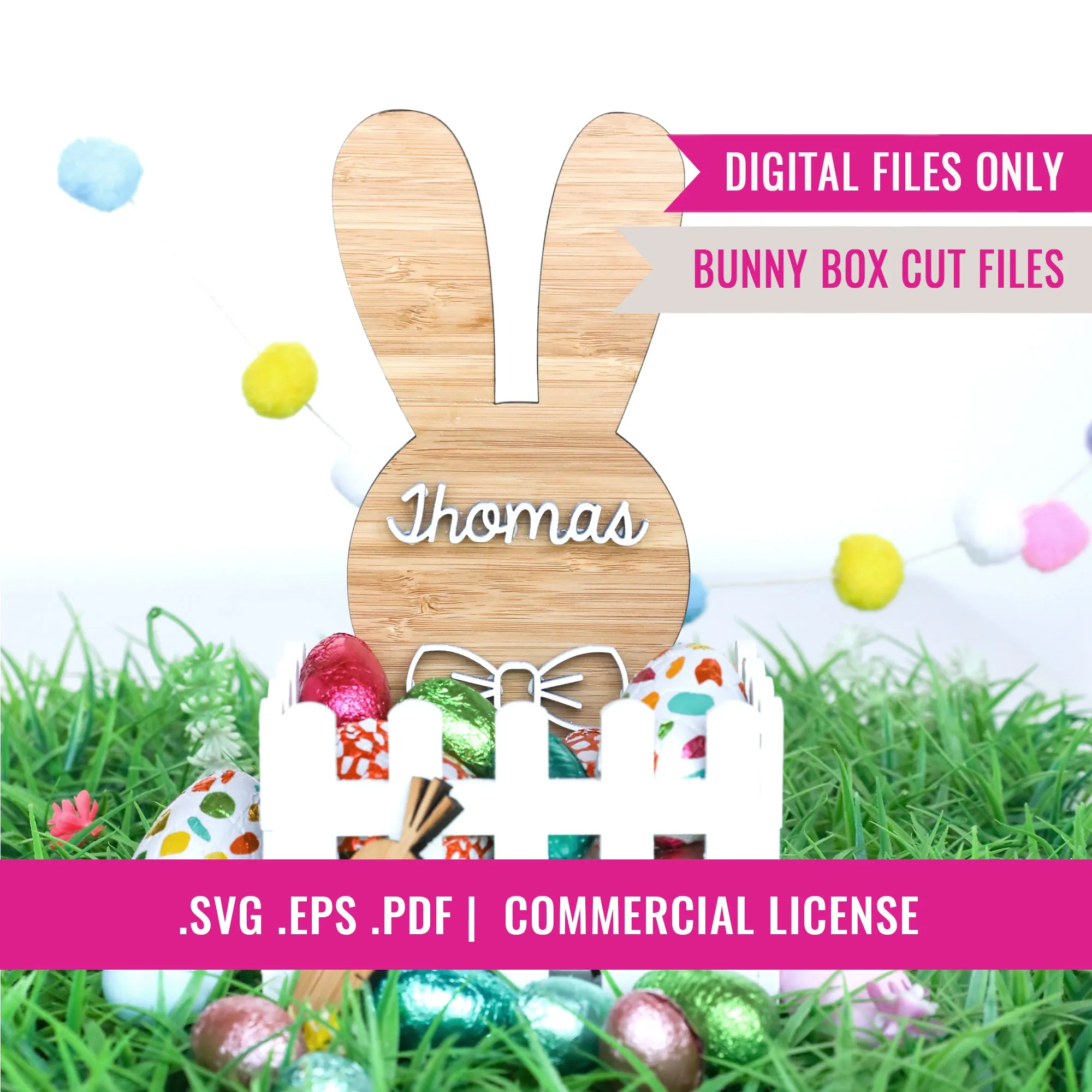 Easter Crate svg | Easter Bunny Egg Box svg | Digital Download, Glowforge file, SVG, EPS and PDF Files | Commercial Use