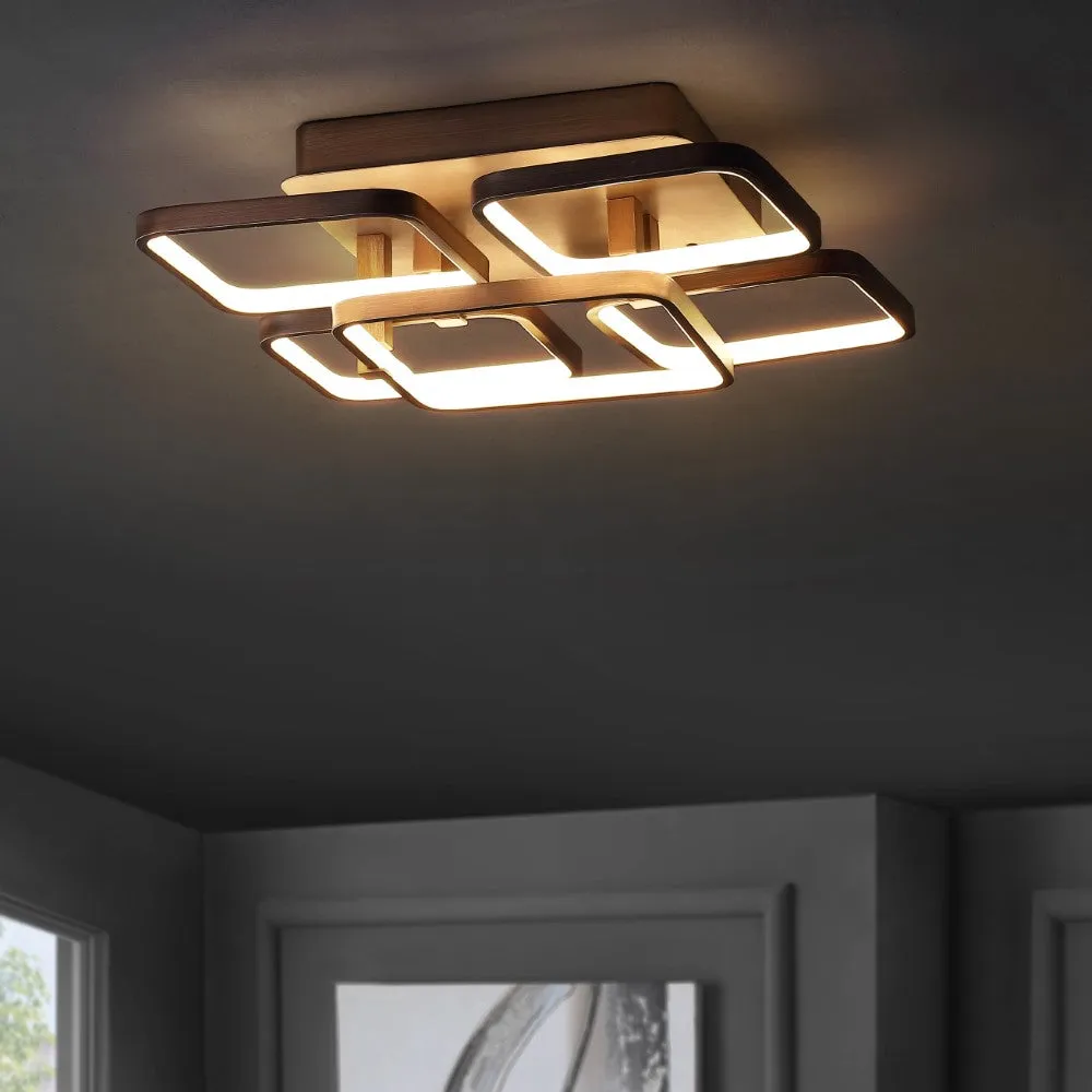 Ebro 17.5" Integrated LED Metal Flush Mount Ceiling Light