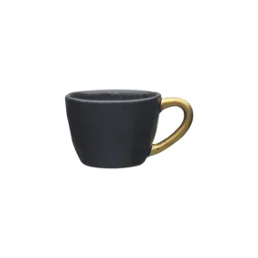 Ecology Speckle Espresso Cup Ebony with Gold Handle 60ml