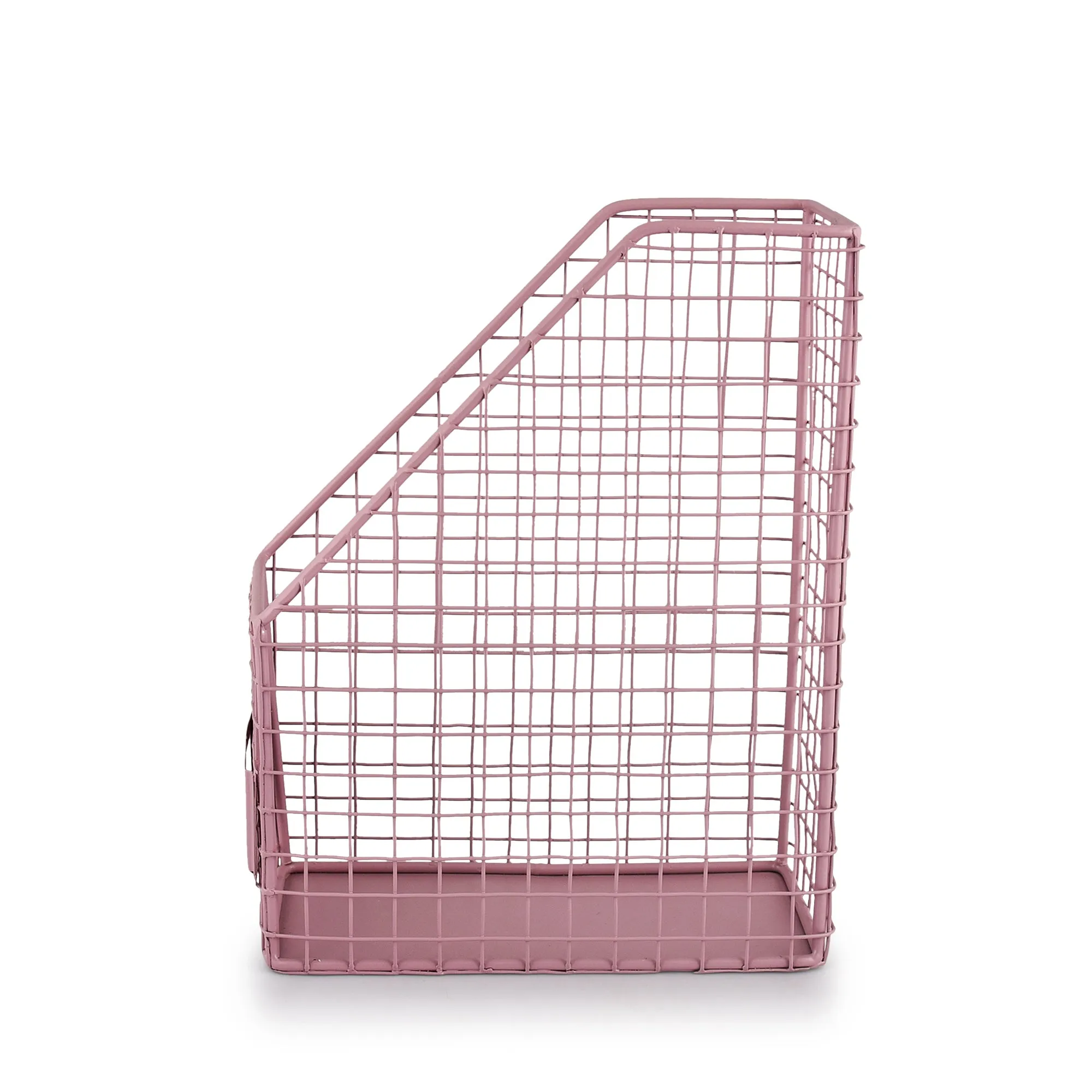 ELAN GRID Metal File Holder, Books and Magzine Holder (Mauve)