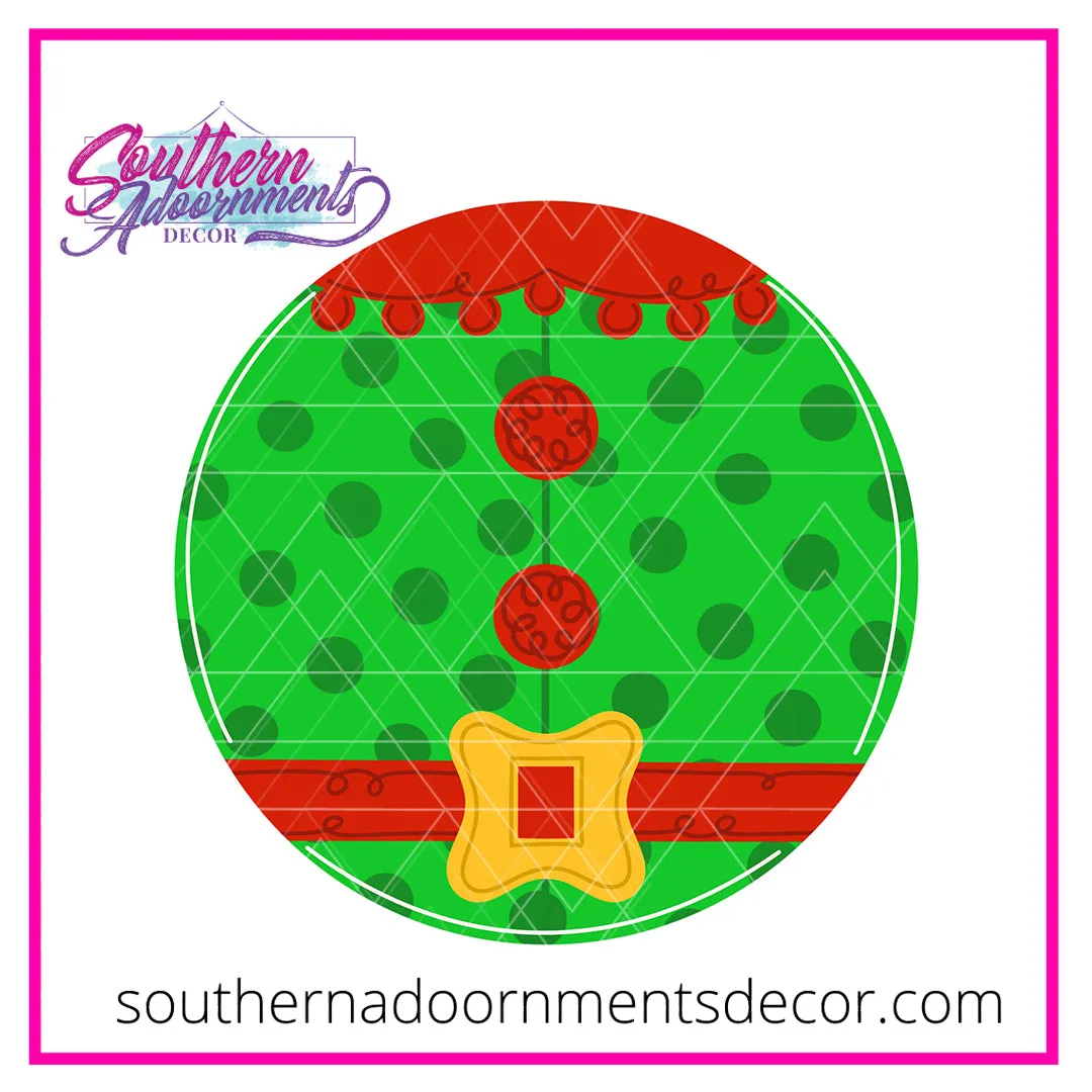 Elf Suit Ornament Template & Digital Cut File