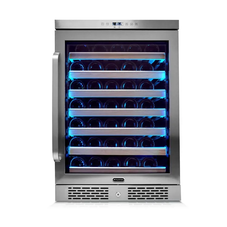 Elite Spectrum Lightshow 54-Bottle Stainless Steel 24" Built-in Wine Refrigerator