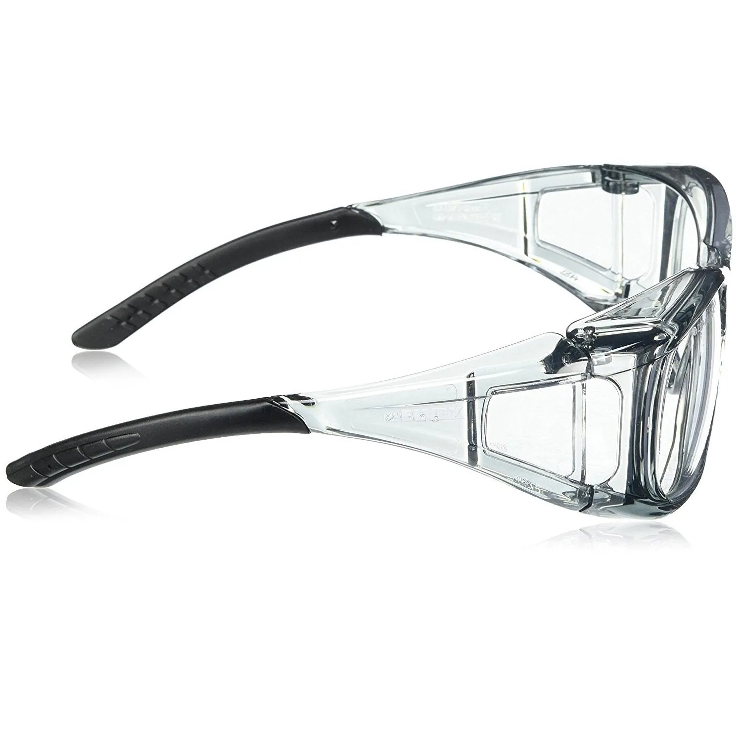 Elvex SG-37C Over Spec II Over-the-Glass Protective Eyewear, Clear Lens, 1 Pair